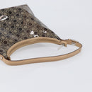 Salvatore Ferragamo Shoulder Bag Vinyl Beige Silver Auth 196611A-7