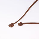 Burberrys Shoulder Bag Leather Suede Brown Gold Auth 196612A-14