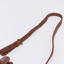 Burberrys Shoulder Bag Leather Suede Brown Gold Auth 196612A-8