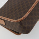 CELINE Macadam Canvas Shoulder Bag PVC Leather Brown Gold Auth 196617-13