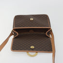 CELINE Macadam Canvas Shoulder Bag PVC Leather Brown Gold Auth 196617-16
