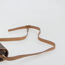 CELINE Macadam Canvas Shoulder Bag PVC Leather Brown Gold Auth 196617-8