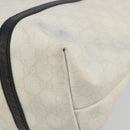 GUCCI GG Supreme Tote Bag PVC White Gold 197953 Auth 196619-13