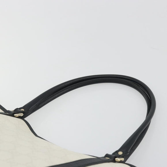 GUCCI GG Supreme Tote Bag PVC White Gold 197953 Auth 196619