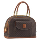 CELINE Macadam Canvas Hand Bag PVC Leather Brown Gold Auth 196621A-1