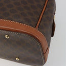 CELINE Macadam Canvas Hand Bag PVC Leather Brown Gold Auth 196621A-12