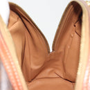 CELINE Macadam Canvas Hand Bag PVC Leather Brown Gold Auth 196621A-20
