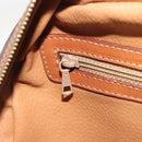 CELINE Macadam Canvas Hand Bag PVC Leather Brown Gold Auth 196621A-21