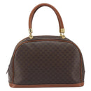 CELINE Macadam Canvas Hand Bag PVC Leather Brown Gold Auth 196621A-3