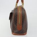 CELINE Macadam Canvas Hand Bag PVC Leather Brown Gold Auth 196621A-5