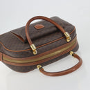 CELINE Macadam Canvas Hand Bag PVC Leather Brown Gold Auth 196621A-6