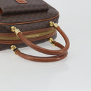 CELINE Macadam Canvas Hand Bag PVC Leather Brown Gold Auth 196621A-7