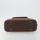 CELINE Macadam Canvas Hand Bag PVC Leather Brown Gold Auth 196621A-9