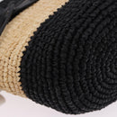 BALENCIAGA Pannier XS Hand Bag Raffia Black Silver 466498 Auth 196622A-10