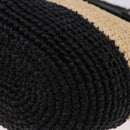 BALENCIAGA Pannier XS Hand Bag Raffia Black Silver 466498 Auth 196622A-11
