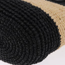 BALENCIAGA Pannier XS Hand Bag Raffia Black Silver 466498 Auth 196622A-13