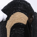 BALENCIAGA Pannier XS Hand Bag Raffia Black Silver 466498 Auth 196622A-17