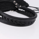 BALENCIAGA Pannier XS Hand Bag Raffia Black Silver 466498 Auth 196622A-7