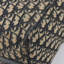Christian Dior Trotter Canvas Boston Bag Navy Silver Auth 196623-15