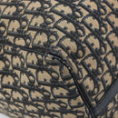 Christian Dior Trotter Canvas Boston Bag Navy Silver Auth 196623-16