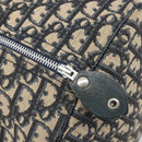 Christian Dior Trotter Canvas Boston Bag Navy Silver Auth 196623-10