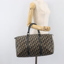 Christian Dior Trotter Canvas Boston Bag Navy Silver Auth 196623-20