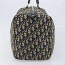 Christian Dior Trotter Canvas Boston Bag Navy Silver Auth 196623-3