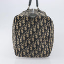 Christian Dior Trotter Canvas Boston Bag Navy Silver Auth 196623-4
