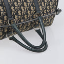 Christian Dior Trotter Canvas Boston Bag Navy Silver Auth 196623-7