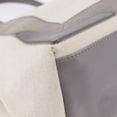 BALENCIAGA Navy Cabas XS Hand Bag Canvas White Silver 339933 Auth 196624-10