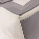BALENCIAGA Navy Cabas XS Hand Bag Canvas White Silver 339933 Auth 196624-15