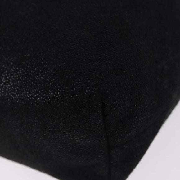 Stella MacCartney Chain Shoulder Bag Polyester Black Silver Auth 196625A