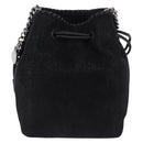 Stella MacCartney Chain Shoulder Bag Polyester Black Silver Auth 196625A-2