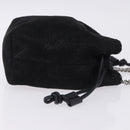 Stella MacCartney Chain Shoulder Bag Polyester Black Silver Auth 196625A-4