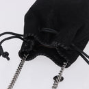 Stella MacCartney Chain Shoulder Bag Polyester Black Silver Auth 196625A-6