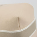 HERMES Brid A Black Hand Bag Canvas Leather Beige Silver Auth 196626M-14
