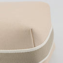 HERMES Brid A Black Hand Bag Canvas Leather Beige Silver Auth 196626M-16