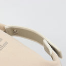 HERMES Brid A Black Hand Bag Canvas Leather Beige Silver Auth 196626M-8