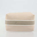 HERMES Brid A Black Hand Bag Canvas Leather Beige Silver Auth 196626M-5