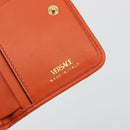 VERSACE Medusa Wallet Leather Orange Gold Auth 196627A-10
