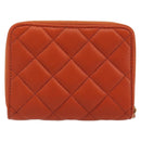VERSACE Medusa Wallet Leather Orange Gold Auth 196627A-2