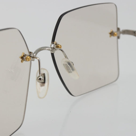 GUCCI Glasses Metal White Silver GG0644S Auth 196630M