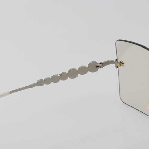 GUCCI Glasses Metal White Silver GG0644S Auth 196630M