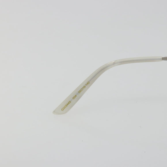 GUCCI Glasses Metal White Silver GG0644S Auth 196630M