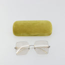 GUCCI Glasses Metal White Silver GG0644S Auth 196630M-12