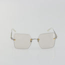 GUCCI Glasses Metal White Silver GG0644S Auth 196630M-13