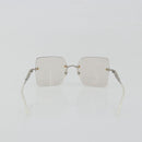 GUCCI Glasses Metal White Silver GG0644S Auth 196630M-2