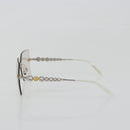 GUCCI Glasses Metal White Silver GG0644S Auth 196630M-3