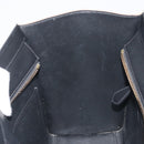 CELINE Luggage Micro Shopper Hand Bag Leather White Gold Auth 196632V-20