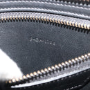 CELINE Luggage Micro Shopper Hand Bag Leather White Gold Auth 196632V-12
